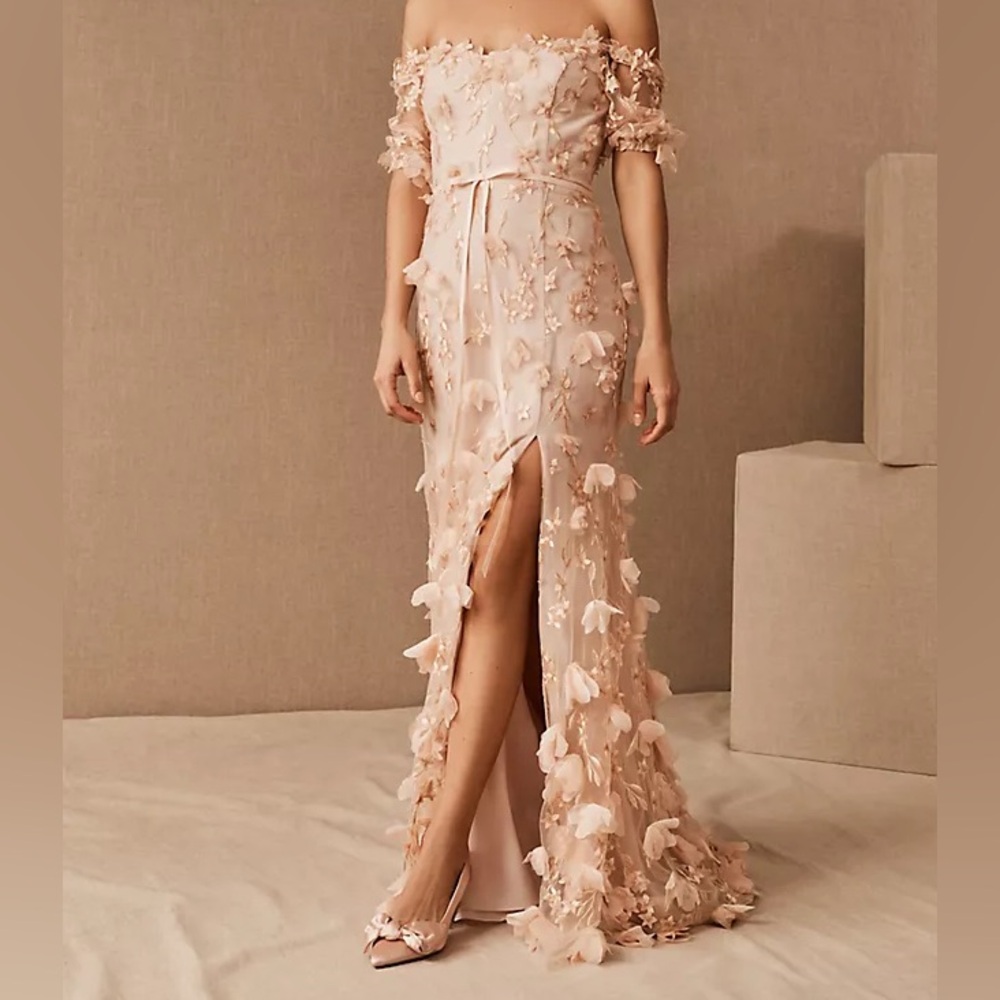Marchesa Notte Tish Floral Petal Gown 14